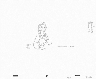 Item #16986 Walt Disney Animation Art Drawing Princess Belle- Beauty and the Beast. Beauty...