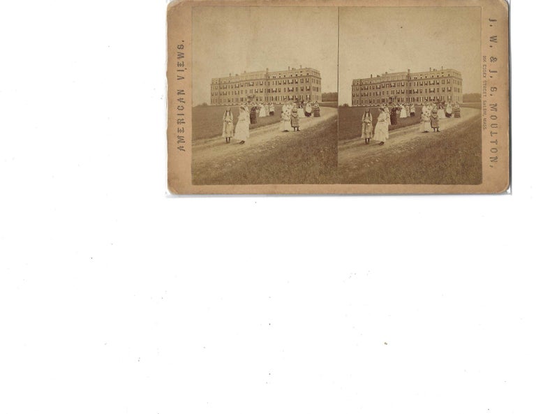 Item #17013 Original Stereoview Photograph of First All-Female Academy of upper education in MA: Bradford Academy, circa. 1880. Photograph Female Academy.