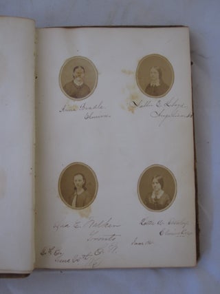Elmira NY Photograph Album from One of the first Female Colleges which granted degrees to women equivalent of those given to man, 1862