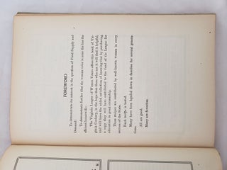 Women Suffrage Cookbook: Virginia Cookery Book published by Virginia League of Women Voters, 1921