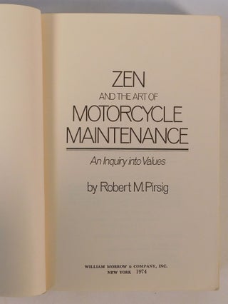Zen and the Art of Motorcycle Maintenance, Advanced Reading Copy Preceding the First Edition