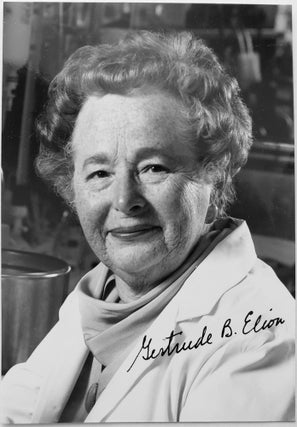 Signed Photo of Gertrude B. Elion, 1988 Nobel Prize Winner with Major Contributions to HIV/AIDS. Nobel Prize, Gertrude B. Elion.