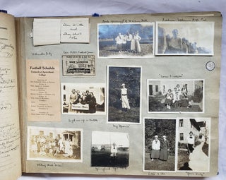 Large Scrapbook and photo Album from Woman Student at Connecticut Agricultural College, 1919-1923 -- with 215 Handwritten Notes, 119 Pieces of Ephemera, plus 88 Original Photographs