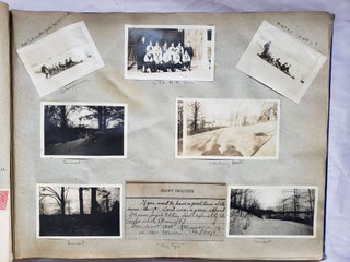 Large Scrapbook and photo Album from Woman Student at Connecticut Agricultural College, 1919-1923 -- with 215 Handwritten Notes, 119 Pieces of Ephemera, plus 88 Original Photographs
