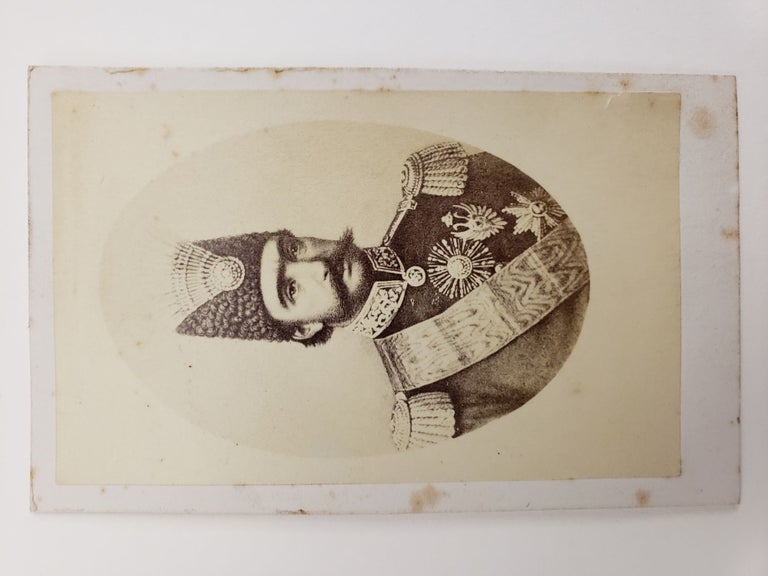 Item #17133 Original CDV Photograph of Naser al-Din Shah Qajar, King of Persia, c. 1860-1870. Naser al-Din Shah Shah of Iran.