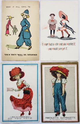 Collection of 4 original Suffrage Postcards, c. 1900s-1910s. Woman Suffrage, Postcard Archive.