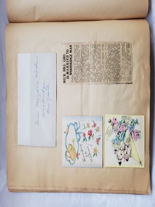 Scrapbook from Woman Studying at Oswego State Teachers College, Including Newspaper Clippings and Ephemera Documenting WWII, 1944-1947