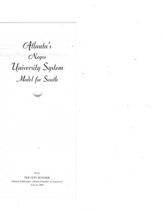 Item #17178 City of Atlanta Praises Spelman, Morehouse, and HBCU Education, 1934. HBCU, Atlanta
