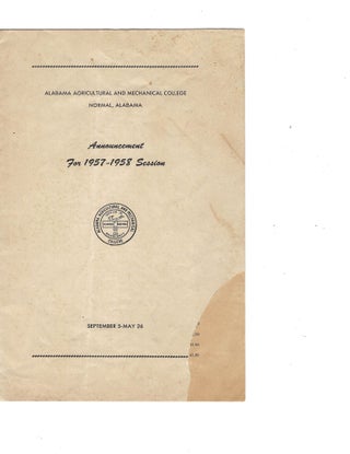 Item #17179 [HBCU] [African American] Alabama Agricultural and Mechanical College, 1957-1958....