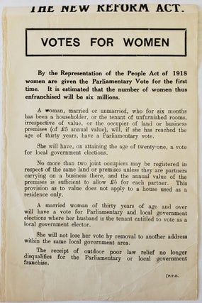 Votes For Women: “Every qualified woman should see that she gets the vote," 1918. WW1 Women Suffrage.