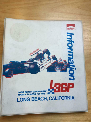 1978 Long Beach GP Formula One Press Kit- Niki Lauda-James Hunt- Fittipaldi-Mario Andretti-