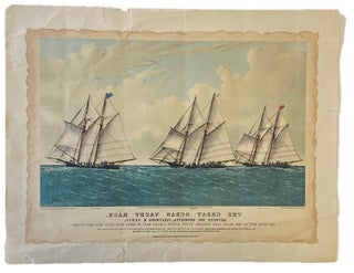 Two Ocean Yachts 19 century Antique lithographs