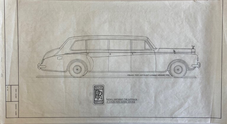Item #17262 Rolls Royce "Royal Retreat" Limo Schematic. Schematic Rolls Royce.