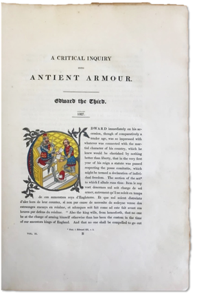 1824 First Edition of The Most Important Book on Armor: Meyrick's "A Critical Inquiry Into Antient Armour"