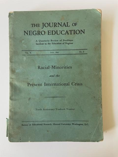 Item #17314 The Journal of Negro Education- 1941. Education African American.