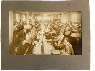 Item #17346 Photograph of Women at Work in Textile Factory. Textile Factory Women at Work