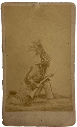 Item #17365 Original 1860s CDV photograph of Native American with Rifle. Native American