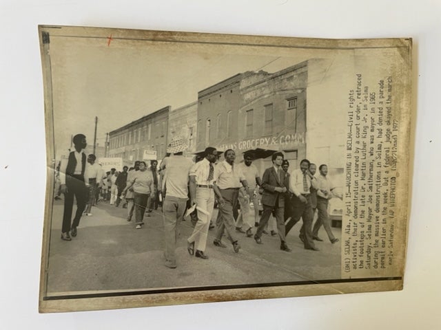 Item #17381 Civil Rights Activists Retrace Steps of MLK in Selma - 1972 Original Photo. Martin Luther King.