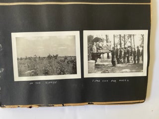 WWII ERA MILITARY PHOTO ALBUM OF ENTIRE CAREER OF OHIO NATIONAL GUARDSMAN, 1935-53