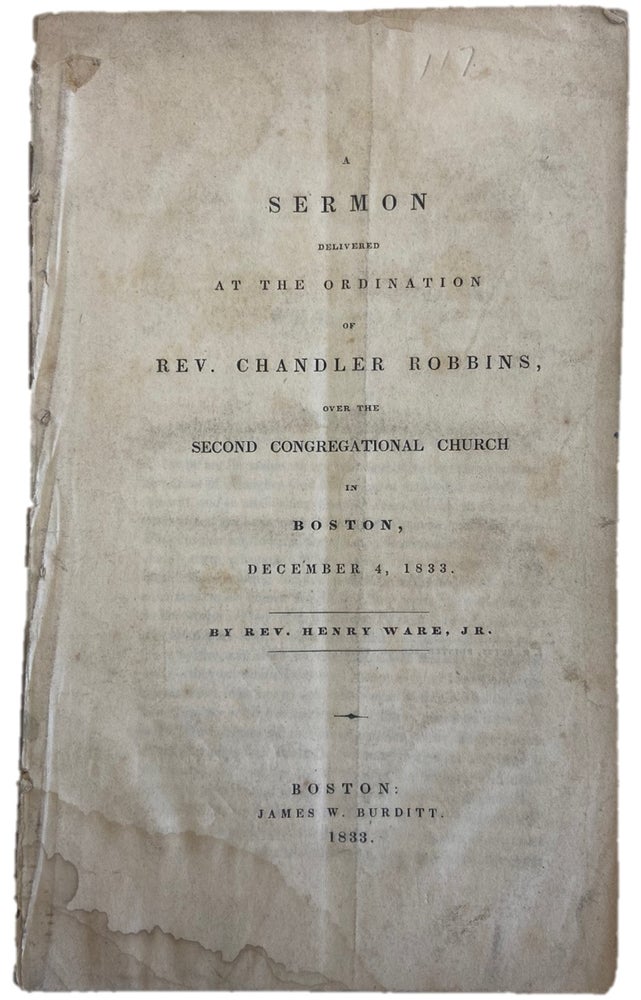 Item #17405 First Editon of Emerson's Hymn "We Love the Venerable House" Ralph Waldo Emerson.