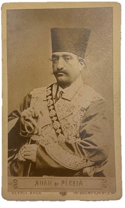 CDV Photograph of Naser al-Din Shah Qajar - Shah of Iran. Shah Naser al-Din Shah Qajar.