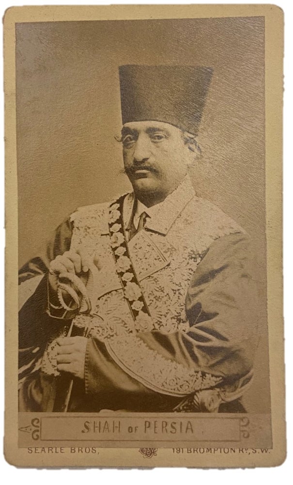 Item #17427 CDV Photograph of Naser al-Din Shah Qajar - Shah of Iran. Shah of Iran Naser al-Din Shah Qajar.
