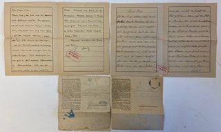 Collection of Original WWII German Concentration camp Letters from prisoners of Auschwitz. Holocaust Auschwitz.