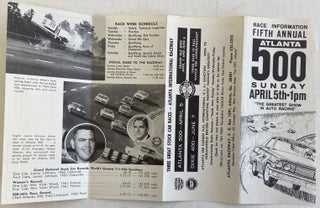 Item #17477 Two flyers from 1964 Atlanta 500, Fifth Annual and Fastest Race Yet. Atlanta 500 NASCAR