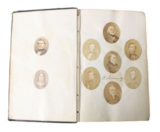 Abraham Lincoln's Signature, Portrait, and 93 Civil War Figures in Signed Photograph Album, 1861