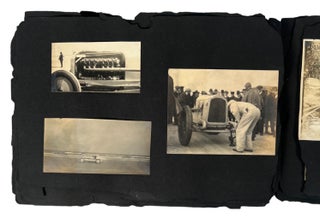 1918-19 Auto Racing Photo Album showing early racer Ralph De Palma's World Record Setting 150 MPH Straightaway in his Packard at Daytona Beach Florida