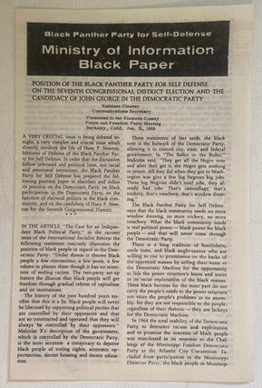 Item #17574 Black Panther 1968 Pamphlet Promoting the Candidacy of a Jailed Huey Newton to US...