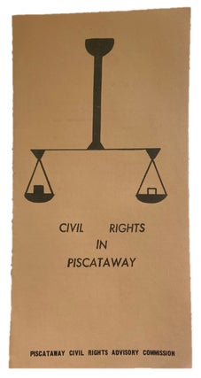 Scarce Pamphlet from the Piscataway, N.J Civil Rights Advisory Commission. New Jersey Civil Rights.