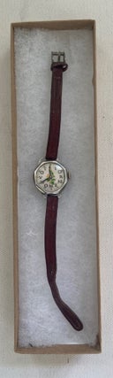 Item #17594 Woman Suffrage Wrist Watch with Iconic “VOTE FOR WOMEN” Face and NY's Yellow...