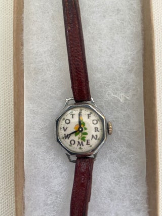 Woman Suffrage Wrist Watch with Iconic “VOTE FOR WOMEN” Face and NY's Yellow Roses.