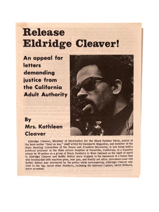 Item #17600 Appeal to Free Black Panther Eldridge Cleaver by Kathleen Cleaver. Kathleen Cleaver...
