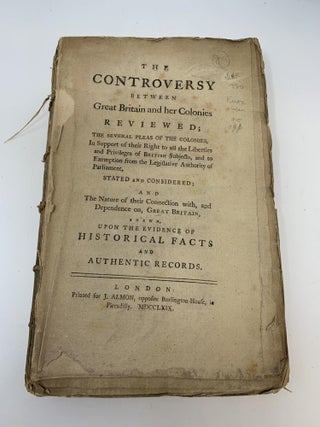 Scarce First Edition Printing of Knox's Response to the Conflict Brewing Between Britain and. William Knox.
