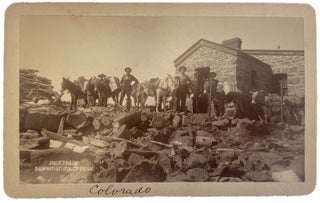 Miners Pack Train Summit of Pikes Peak Colorado Circa 1890. Mining Wild West.
