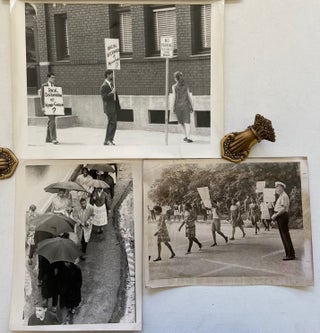 Item #17703 Archive of Three Photos of 1960's Civil Rights Picketers. African American Civil Rights