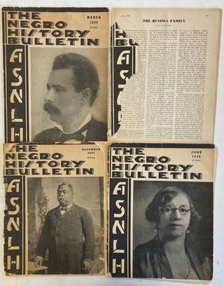The Negro History Bulletin, Four Issues of 1947- 48. African The Negro History Bulletin.