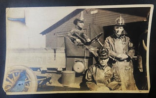 Item #17718 Very Early Motorized Fire Department Photo Album -circa 1915. Early Firefighters