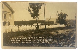Item #17734 The First KKK Parade in the Northeast - Racist Anti-Immigrant March. Maine KKK