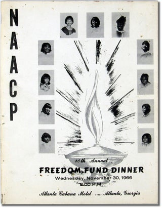 Program from NAACP 10th Annual Freedom Fund Dinner, Atlanta 1966. Civil Rights NAACP.