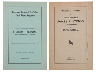 Item #17767 2 Speeches by 2 South Carolina Governors Commenting on Lynching, 1948 and 1951....