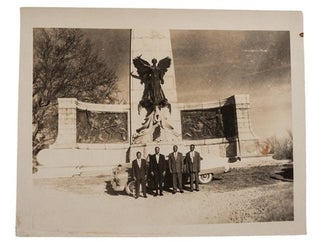 Item #17772 African American civil right activist posed in front of Civil War monument. African...