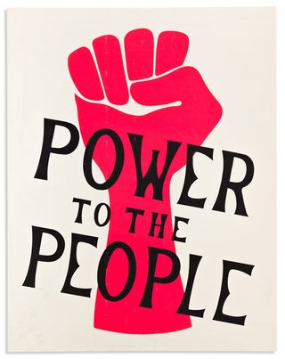 Item #17778 Original Poster of Iconic Black Power Raised Fist "Power to the People" Poster Black...