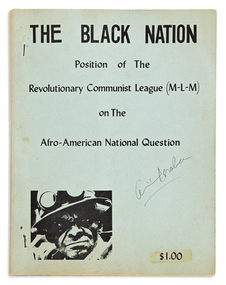 The Afro-American National Question signed by Amiri Baraka. African American Amiri Baraka.