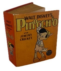 Item #17837 Walt Disney's Pinocchio and Jiminy Cricket Miniature Book- 1939. Walt Disney