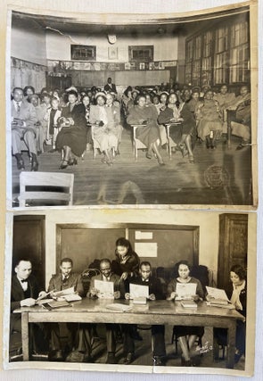 Item #17839 Two Original Photographs of African American Adults at Night School in the 1940s....
