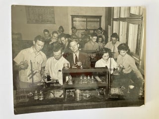 Item #17860 Original Photo of Female Students Conducting Chemistry Experiments. Photography Women...