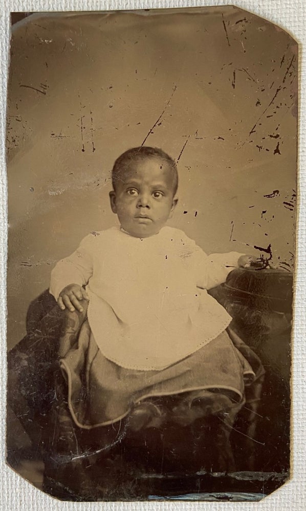Item #17944 Tintype Photograph of African American Baby, C. 1870. Photography African American.